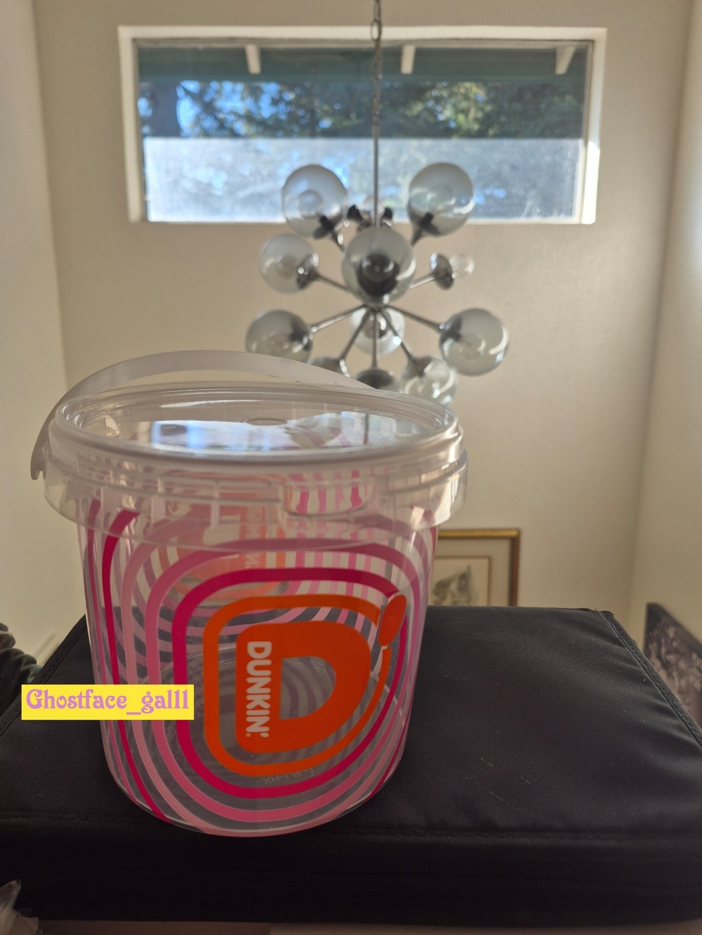 Viral 2026 Dunkin' Donuts Branded Reusable Pink & Orange Bucket